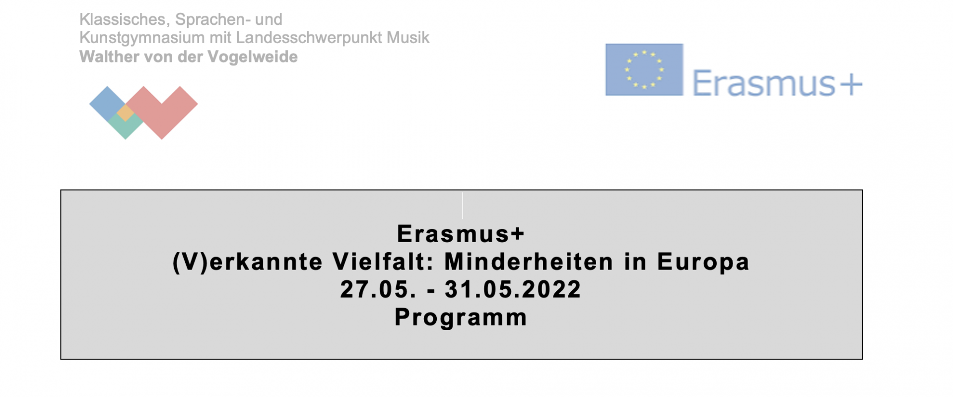 Treffen/ Meeting Bozen (27.05. - 31.05.2022): Programm 